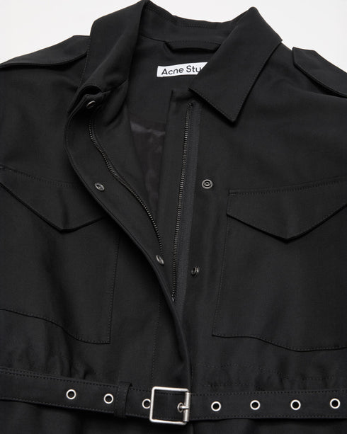 Belted Satin Jacket