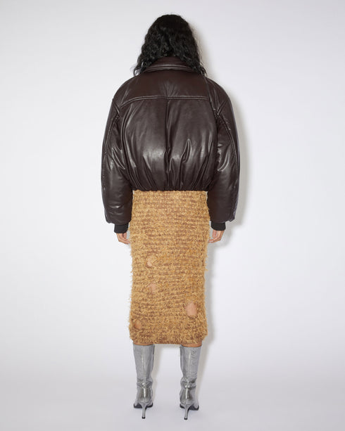 Faux Leather Bomber