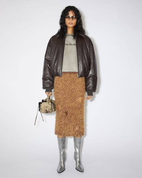 Faux Leather Bomber