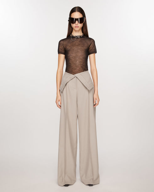 Foldover Suiting Trouser