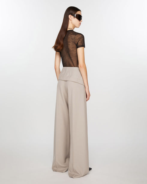 Foldover Suiting Trouser