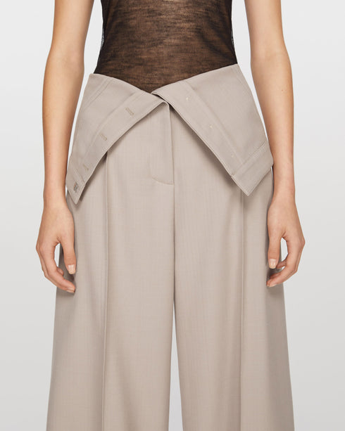 Foldover Suiting Trouser