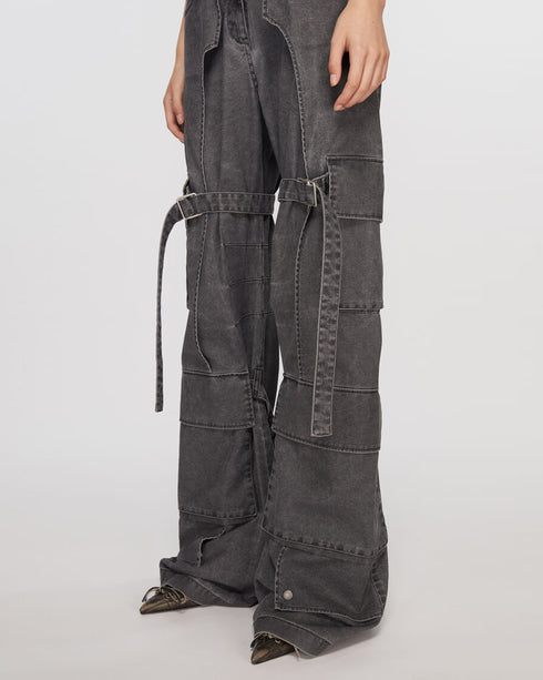Coated Canvas Cargo Trouser
