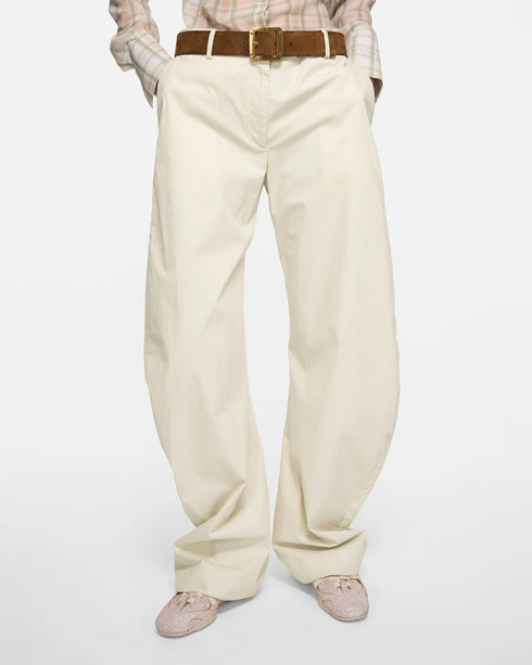 Curved Cotton Twill Pant