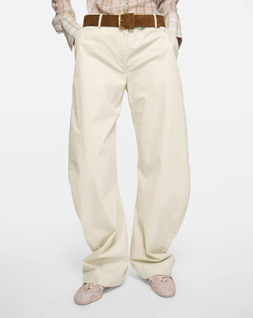 Curved Cotton Twill Pant