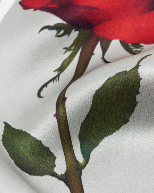 Rose Silk Satin Scarf
