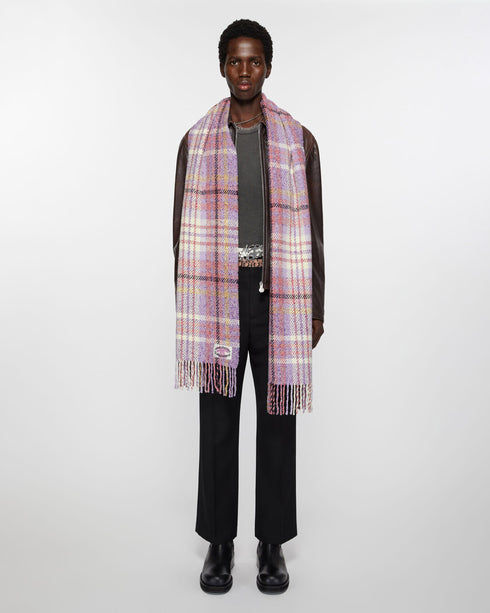 Plaid Fringe Scarf