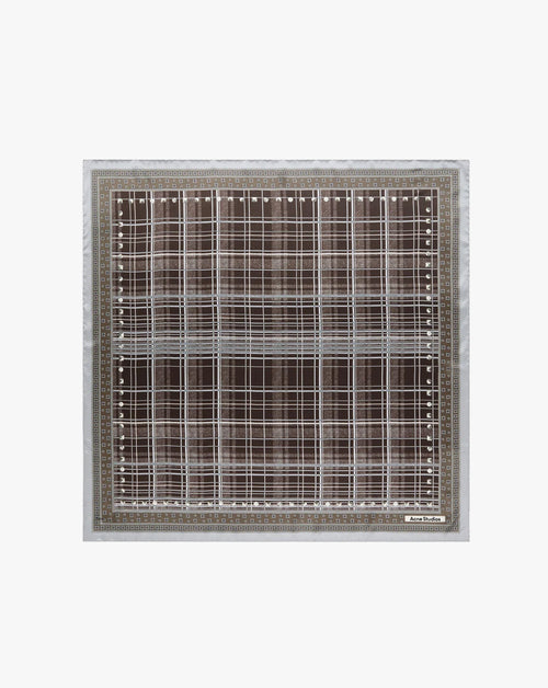 Check Silk Scarf