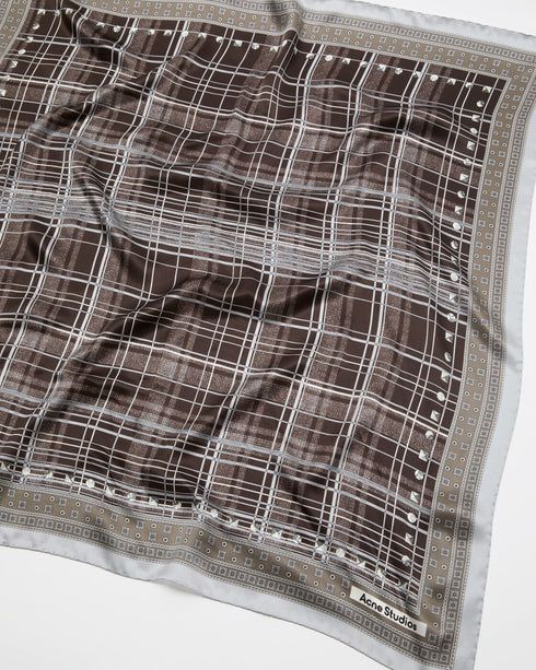 Check Silk Scarf