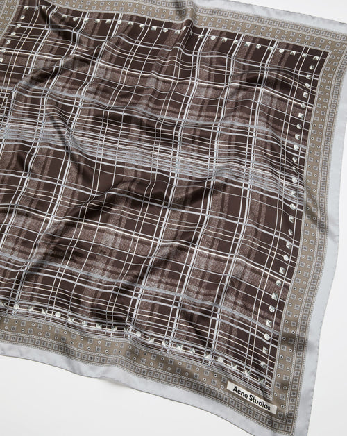 Check Silk Scarf