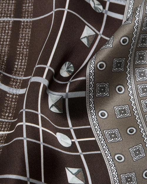 Check Silk Scarf