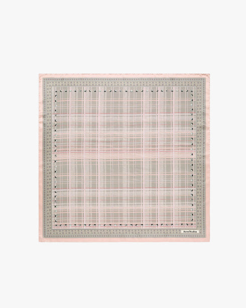 Check Silk Scarf