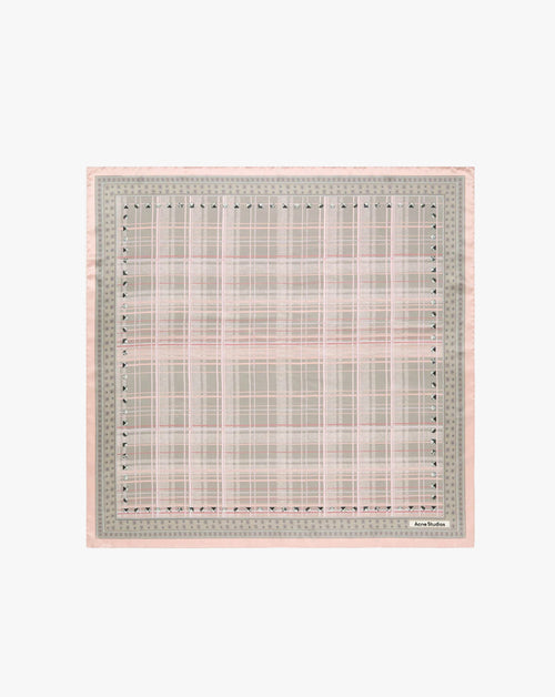 Check Silk Scarf
