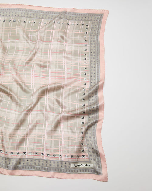 Check Silk Scarf