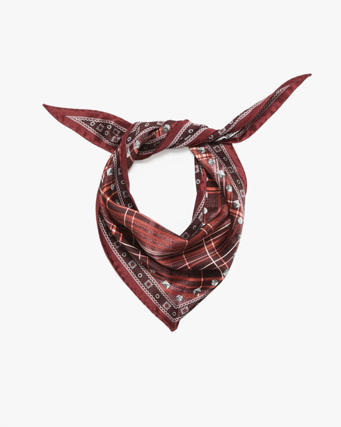 Triangle Check Silk Scarf