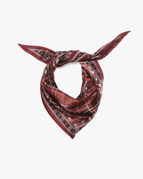 Triangle Check Silk Scarf