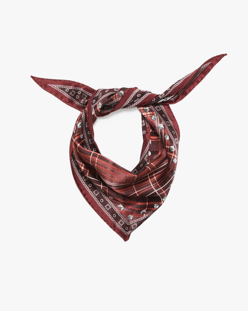 Triangle Check Silk Scarf