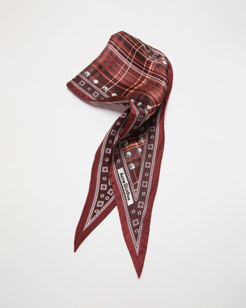 Triangle Check Silk Scarf