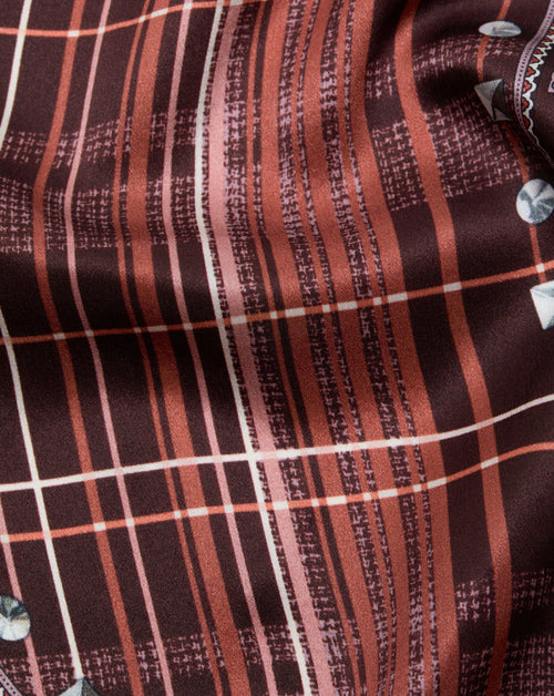 Triangle Check Silk Scarf