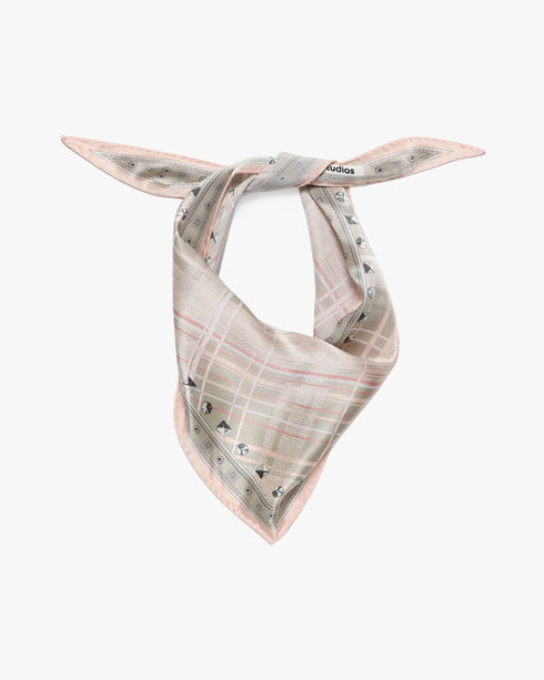 Triangle Check Silk Scarf