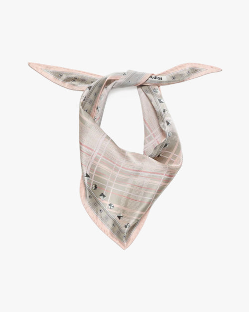 Triangle Check Silk Scarf