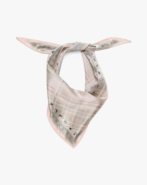 Triangle Check Silk Scarf