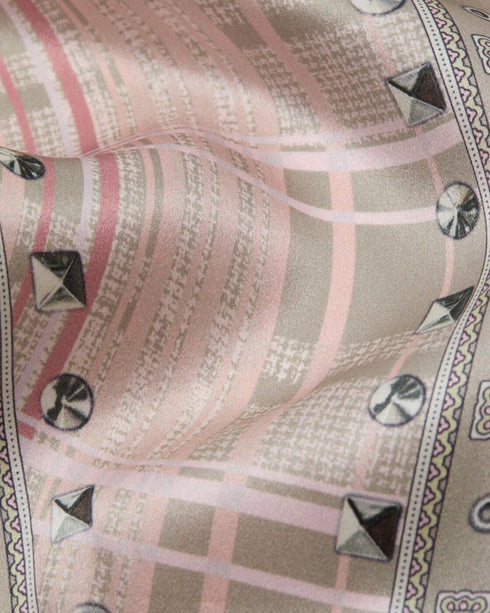 Triangle Check Silk Scarf