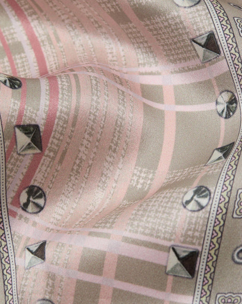Triangle Check Silk Scarf
