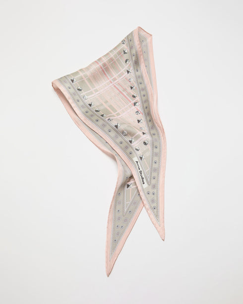 Triangle Check Silk Scarf