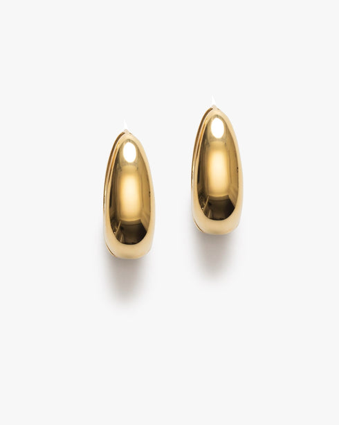 Golden Curve Hoops - Bold