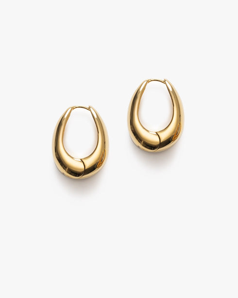 Golden Curve Hoops - Bold
