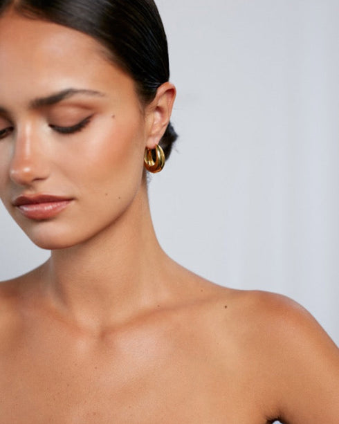Golden Curve Hoops - Bold