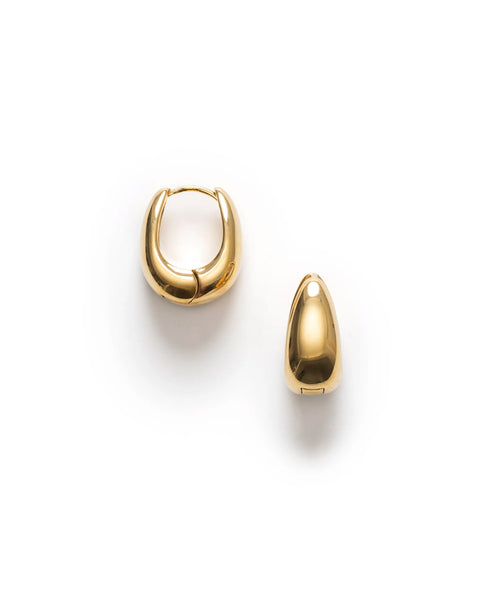 Golden Curve Hoops - Petite