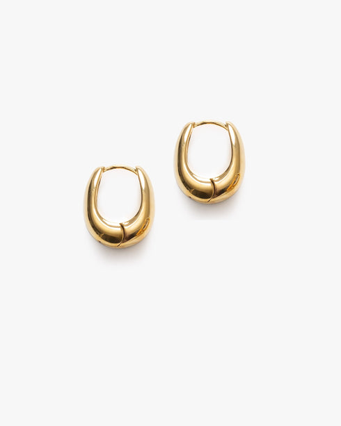 Golden Curve Hoops - Petite