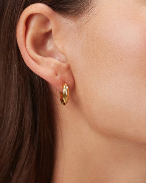Golden Deco Hoops Petit