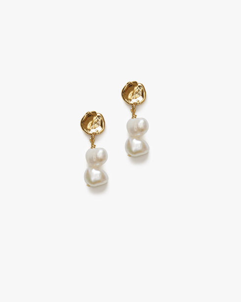 Pearly Drop Earrings - Short