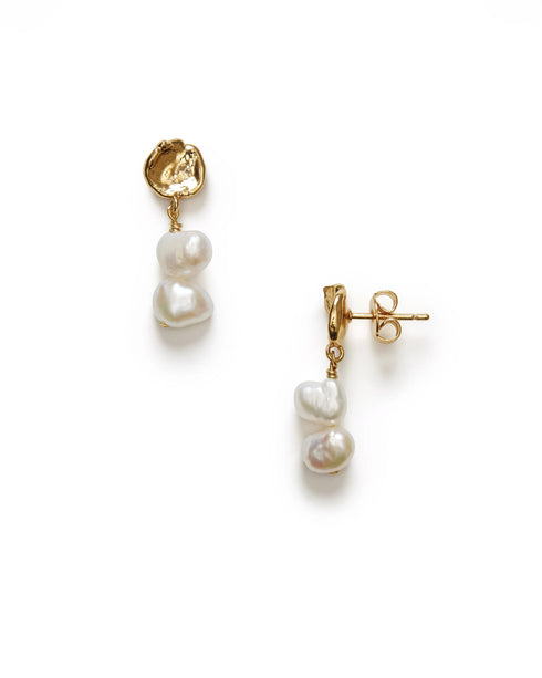 Pearly Drop Earrings - Short