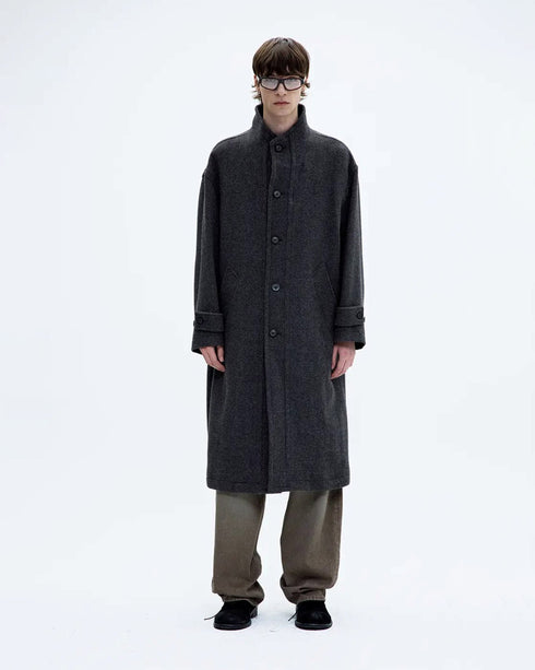 Cashmere Blend High Neck Coat