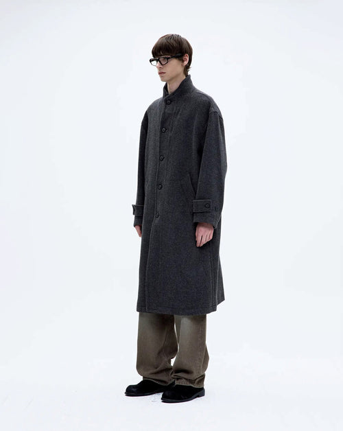 Cashmere Blend High Neck Coat