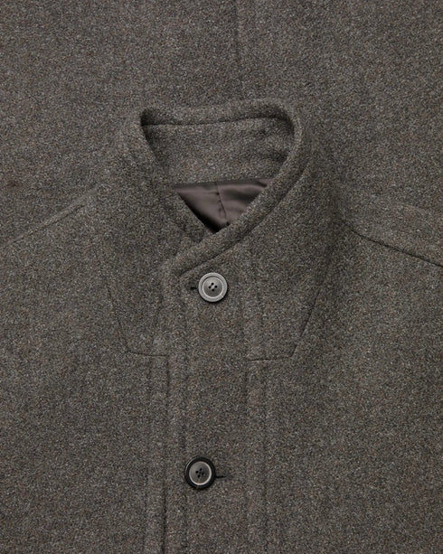 Cashmere Blend High Neck Coat