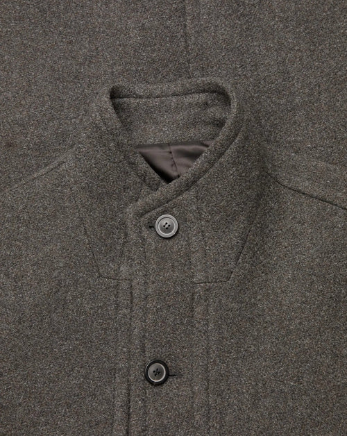 Cashmere Blend High Neck Coat