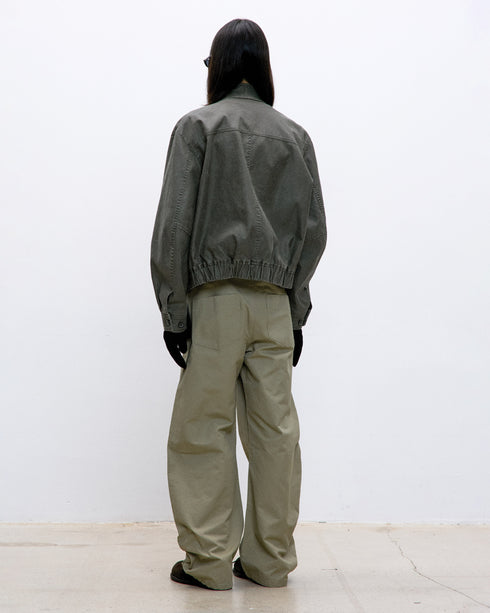 Deep Curved Washed Cotton Pant