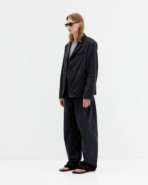 Deep Curved Jumbo Washed Pants