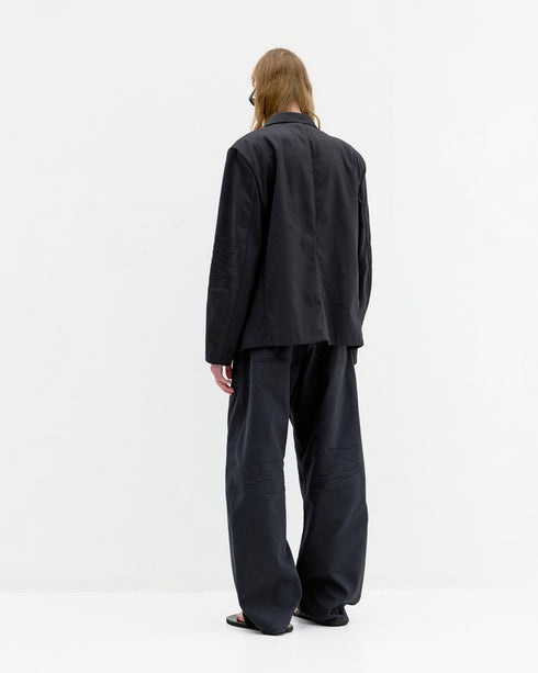 Deep Curved Jumbo Washed Pants