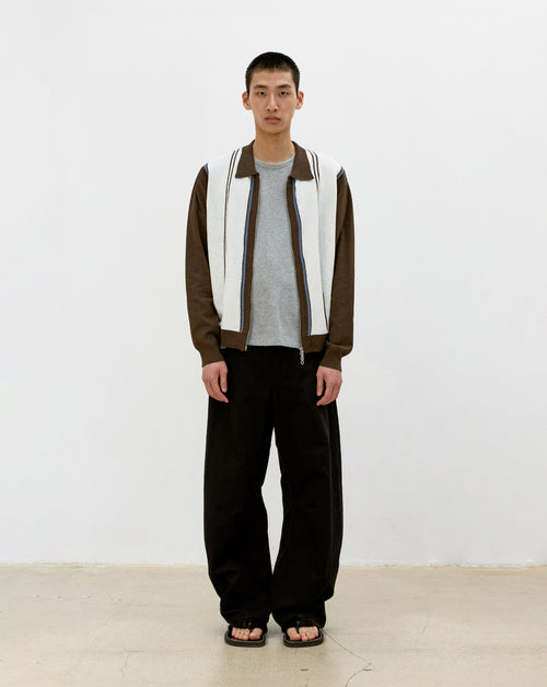 Deep Curved Cotton Blend Pants