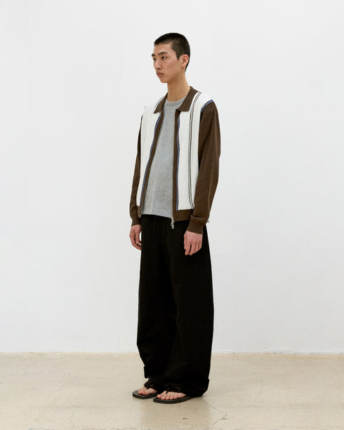 Deep Curved Cotton Blend Pants