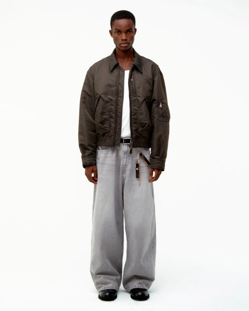 Ice Gray Wide Leg Jean