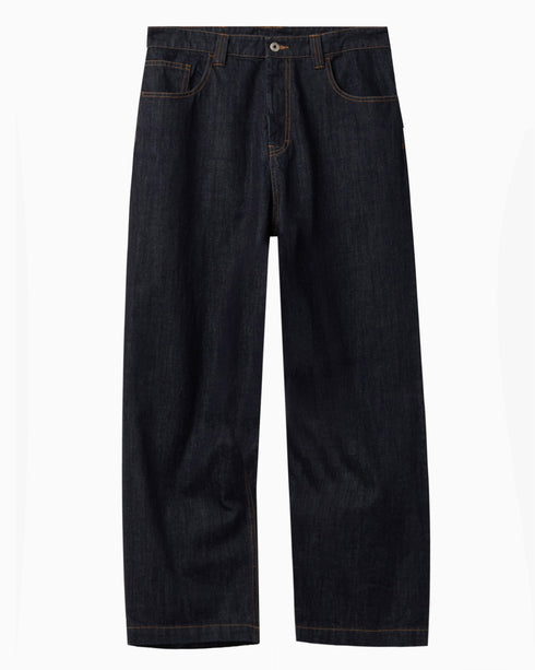 Indigo Blue Washed Baggy Fit Jeans