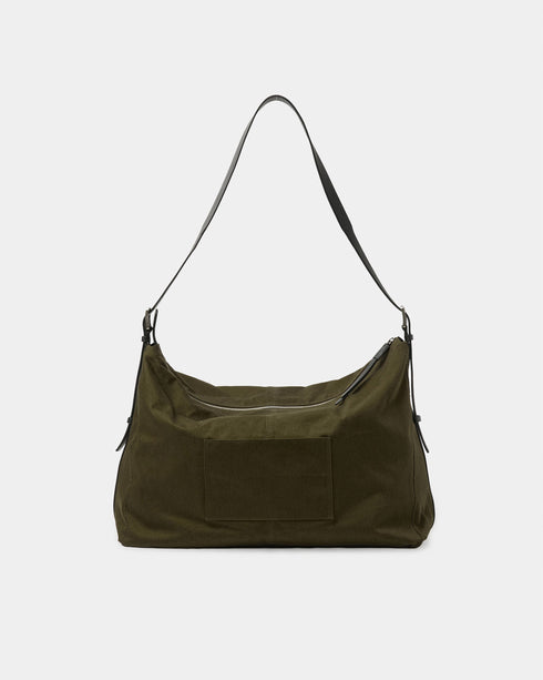 Leather Trim Crossbody Bag