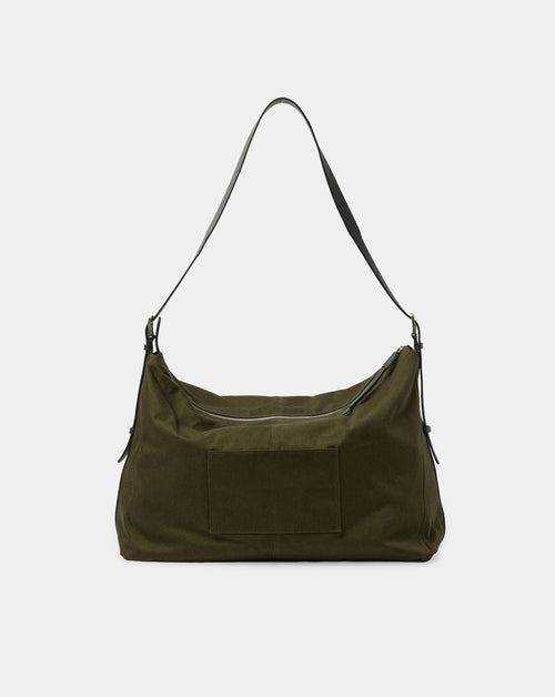 Leather Trim Crossbody Bag
